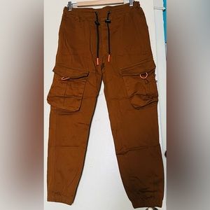 Forever 21 Large adjustable brown cargo pants